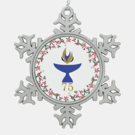 Schneeflocken mit Logos Schneeflocken Zinn-Ornament