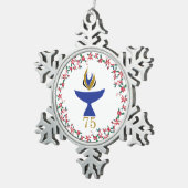 Schneeflocken mit Logos Zinn-Ornament (Rechts)