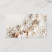 Schneeflocken mit Perlen wie groß ist ihr Bauch Begleitkarte (Rückseite)