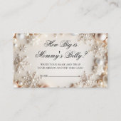 Schneeflocken mit Perlen wie groß ist ihr Bauch Begleitkarte (Vorderseite)