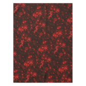 Schneeflocken mit rotem Hintergrund Tischdecke (Vorderseite)