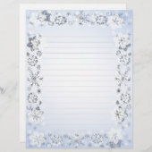 Schneeflocken mit Schreibpapier (Vorne/Hinten)