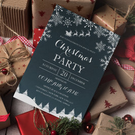 Schneeflocken mit Weihnachten Einladung