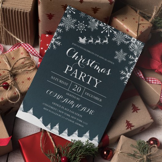 Schneeflocken mit Weihnachten Einladung
