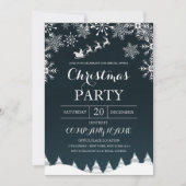 Schneeflocken mit Weihnachten Einladung (Vorderseite)