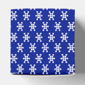 Schneeflocken mit weißem Stern, Blautöne Geschenkschachtel (Oben)