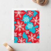 Schneeflocken Mitteilungskarte (Vorderseite/Rückseite Beispiel)