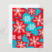 Schneeflocken Mitteilungskarte (Vorne/Hinten)