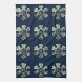 Schneeflocken Mitternacht Blaue Küchentücher (Vertikal)