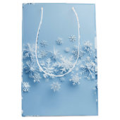 Schneeflocken Mittlere Geschenktüte (Vorderseite)