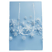 Schneeflocken Mittlere Geschenktüte (Rückseite)