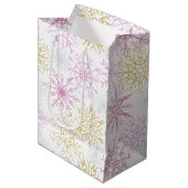 Schneeflocken Mittlere Geschenktüte (Vorderseite Schrägansicht)