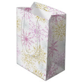 Schneeflocken Mittlere Geschenktüte (Rückseite Schrägansicht)