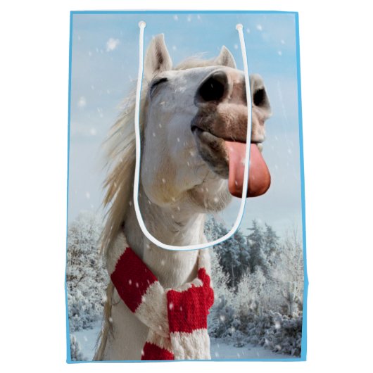 Schneeflocken Mittlere Geschenktüte (Rückseite)