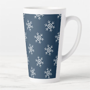 Schneeflocken-Muster Festliche latte Tasse