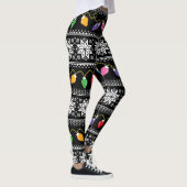 Schneeflocken-Muster für die süßen Weihnachtslicht Leggings (Rechts)