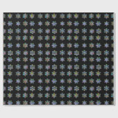 Schneeflocken-Muster für Weihnachts-Schwarzpapier Geschenkpapier (Flach)