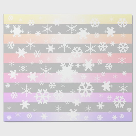 Schneeflocken-Muster Geschenkpapier (Flach)