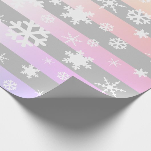 Schneeflocken-Muster Geschenkpapier (Ecke)