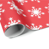 Schneeflocken-Muster Geschenkpapier (Rolleneckpunkt)