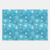 Schneeflocken-Muster Geschenkpapier Set (Vorderseite 3)