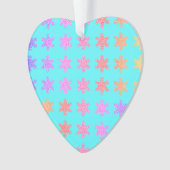 Schneeflocken Muster Glittery Gold Türkis Blau Ornament (Vorderseite)