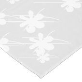 Schneeflocken Muster hellgrau weiß Kurzer Tischläufer (Ecke)