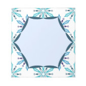 Schneeflocken Muster Icy Winter Colors Notizblock (Vorderseite)