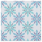 Schneeflocken Muster Icy Winter Colors Stoff (Nahaufnahme)