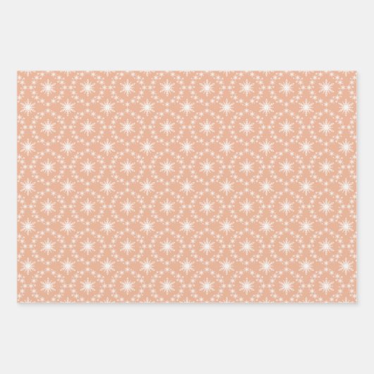 Schneeflocken Muster in Pastellen Geschenkpapier Set (Vorderseite 2)