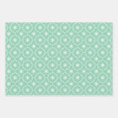 Schneeflocken Muster in Pastellen Geschenkpapier Set (Vorderseite)