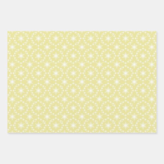 Schneeflocken Muster in Pastellen Geschenkpapier Set (Vorderseite 3)