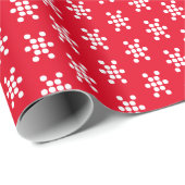 Schneeflocken-Muster niedlich Geschenkpapier (Rolleneckpunkt)