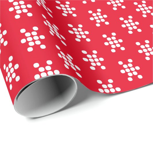 Schneeflocken-Muster niedlich Geschenkpapier (Rolleneckpunkt)