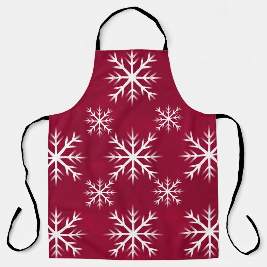 Schneeflocken-Muster - Nordpol-Design, Cranbere Schürze (Vorderseite)