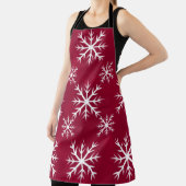 Schneeflocken-Muster - Nordpol-Design, Cranbere Schürze (InSitu)