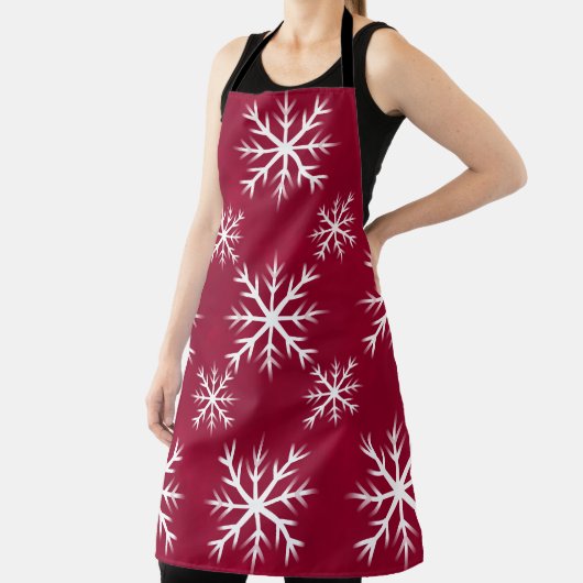 Schneeflocken-Muster - Nordpol-Design, Cranbere Schürze (InSitu)