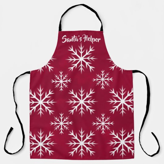 Schneeflocken-Muster - Nordpol-Design, Cranbere Schürze (Vorderseite)