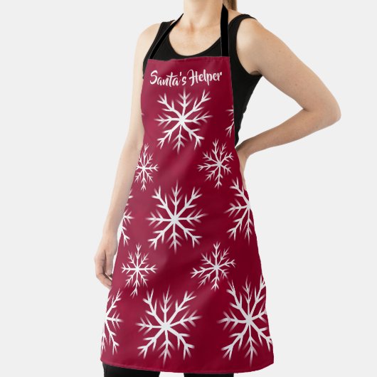 Schneeflocken-Muster - Nordpol-Design, Cranbere Schürze (InSitu)