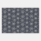Schneeflocken-Muster - rot, smaragdgrün und mitter Geschenkpapier Set (Vorderseite 3)