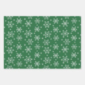 Schneeflocken-Muster - rot, smaragdgrün und mitter Geschenkpapier Set (Vorderseite 2)