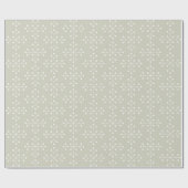 Schneeflocken-Muster - Sage Green Geschenkpapier (Flach)