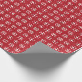 Schneeflocken Musterweihnachtsferien Geschenkpapier (Ecke)