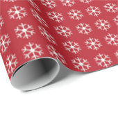 Schneeflocken Musterweihnachtsferien Geschenkpapier (Rolleneckpunkt)