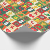 Schneeflocken Musterweihnachtsferien Geschenkpapier (Ecke)