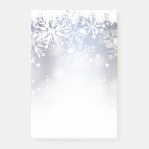 Schneeflocken nach dem Mittag Post-it Klebezettel