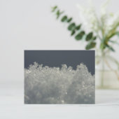 Schneeflocken Nah Postkarte (Stehend Vorderseite)