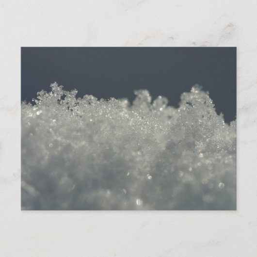 Schneeflocken Nah Postkarte (Vorderseite)