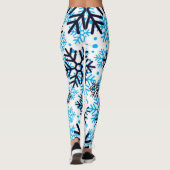 Schneeflocken Nahtlose Leggings (Rückseite)