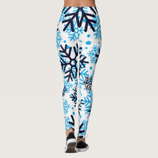 Schneeflocken Nahtlose Leggings (Rückseite)